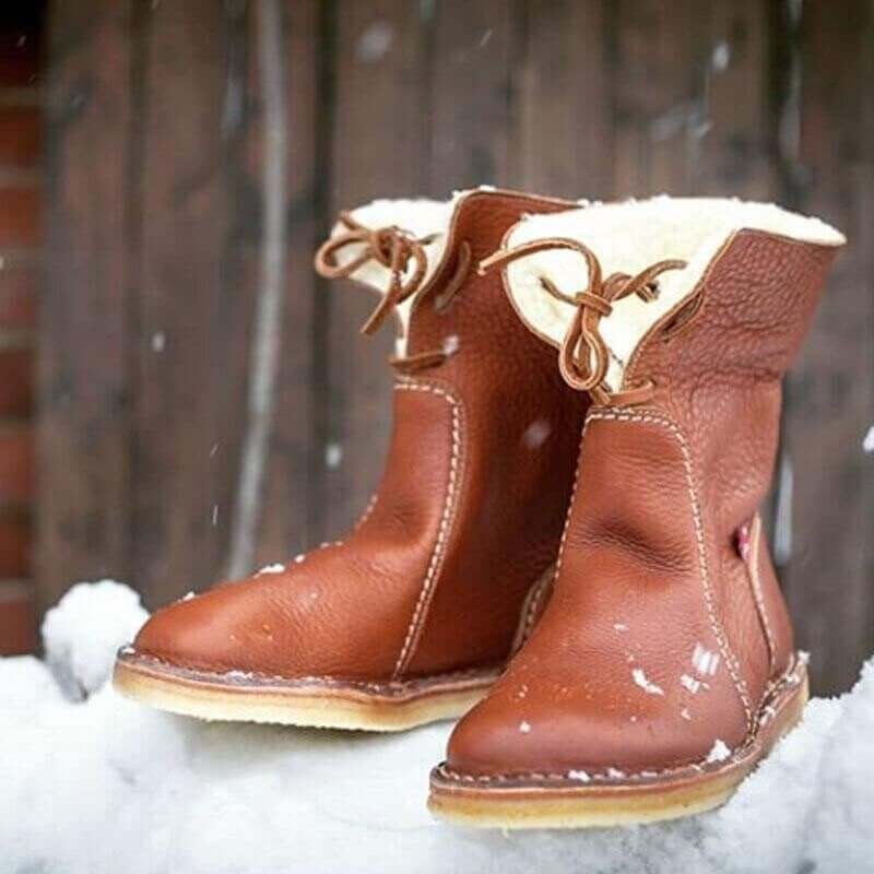 Modeline | Bottes Imperméables en Cuir Polaire Avec Doublure en Laine