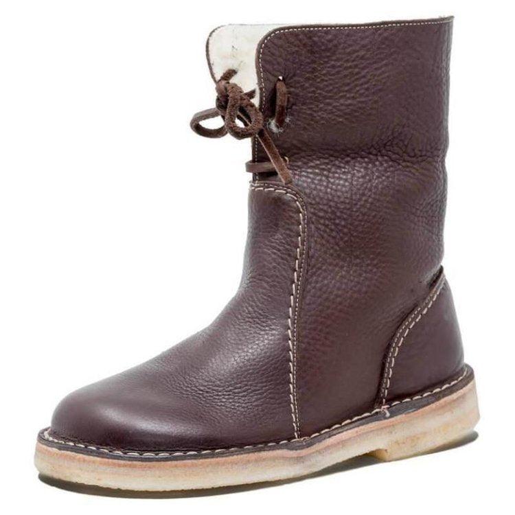 Modeline | Bottes Imperméables en Cuir Polaire Avec Doublure en Laine